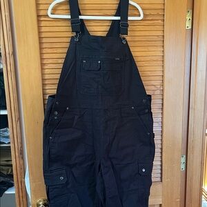 Duluth Trading Co Black Wide Leg Overalls